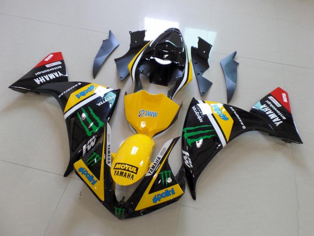 R1 12-14 Motorrad Verkleidung - Gelb Schwarz Monster R1 12-14 Motorrad Verkleidung - Gelb Schwarz Monster