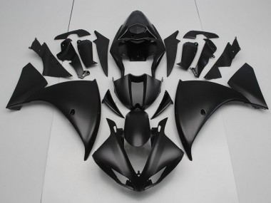 R1 12-14 Motorrad Verkleidungen - Matt Schwarz