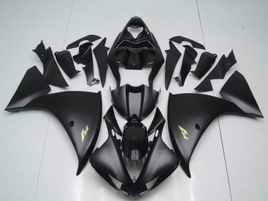 R1 12-14 Motorrad Verkleidungen - Matt Schwarzer Aufkleber