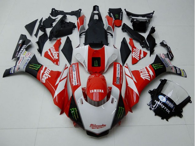 R1 15-19 Motorrad Verkleidungen - Rot Weiß Monster R1 15-19 Motorrad Verkleidungen - Rot Weiß Monster