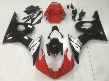 R6 03-05 Motorrad Verkleidungen - Rot Schwarz Weiß