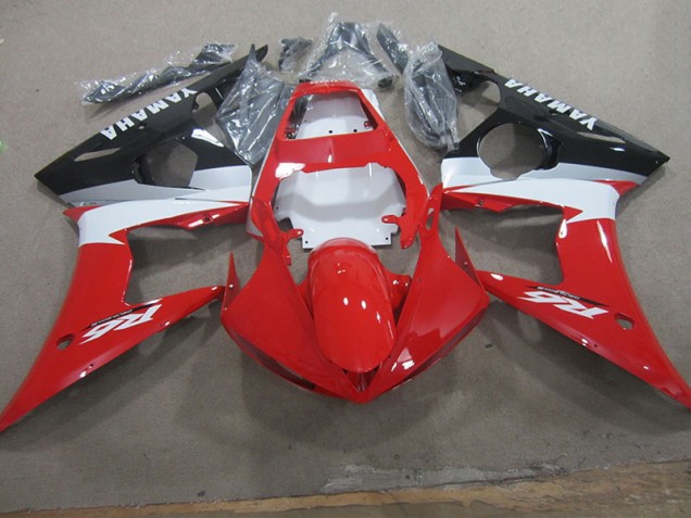 R6 03-05 Motorrad Verkleidungen - Rot Weiß Aufkleber