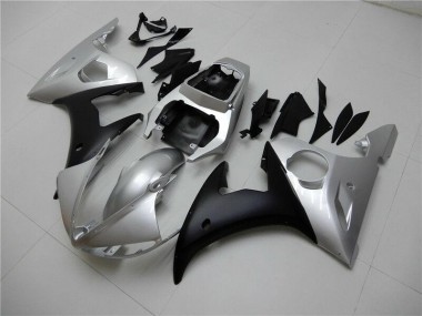 R6 03-05 Motorrad Verkleidungen - Silber Schwarz