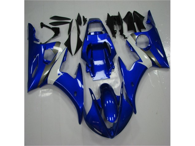 R6 03-05 Motorrad Vollverkleidung - Blau Weiß R6 03-05 Motorrad Vollverkleidung - Blau Weiß