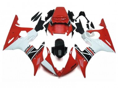 R6 03-05 Motorrad Vollverkleidung - Rot Weiß Schwarz