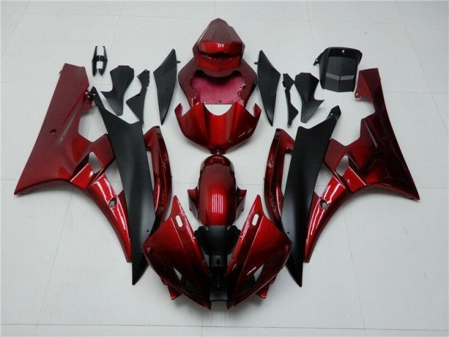 R6 06-07 Motorrad Verkleidung - Rot Schwarz R6 06-07 Motorrad Verkleidung - Rot Schwarz