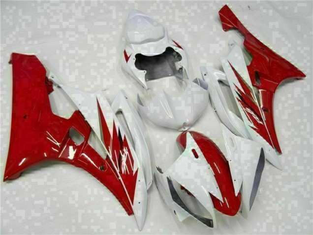 R6 06-07 Motorrad Verkleidungen - Rot Weiß R6 06-07 Motorrad Verkleidungen - Rot Weiß