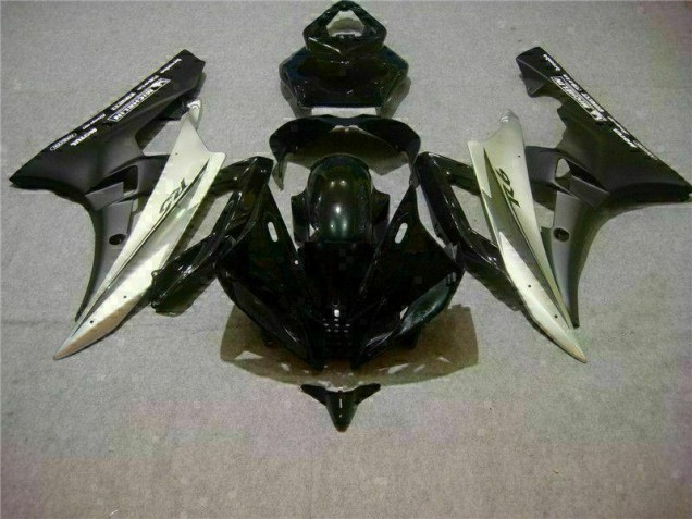 R6 06-07 Motorrad Vollverkleidung - Silber Schwarz R6 06-07 Motorrad Vollverkleidung - Silber Schwarz