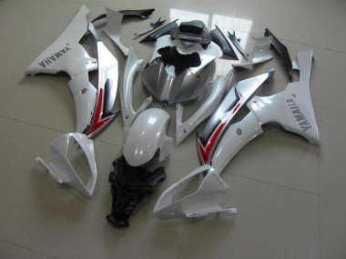 R6 08-16 Motorrad Verkleidungen - Perl Weiß Silber