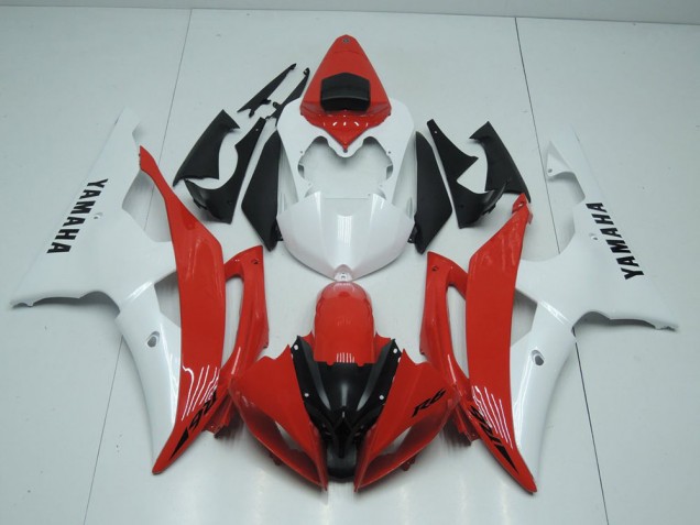 R6 08-16 Motorrad Verkleidungen - Rot und PerlWeiß R6 08-16 Motorrad Verkleidungen - Rot und PerlWeiß