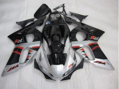 R6 98-02 Motorrad Verkleidung - Schwarz Silber