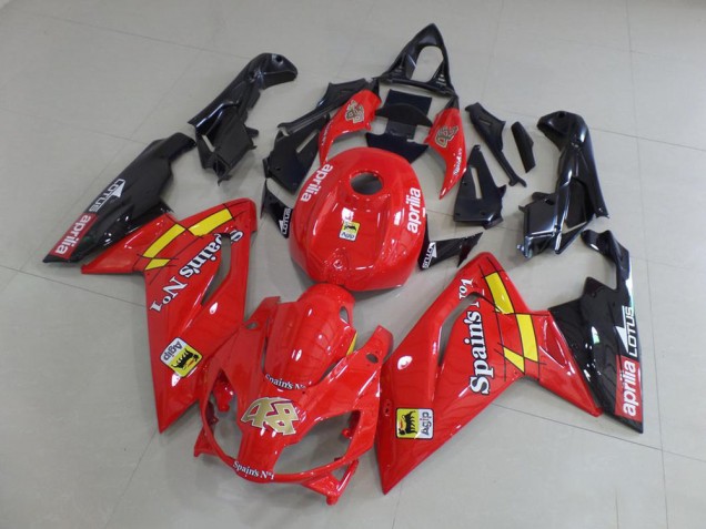 RS 125 06-11 Motorrad Verkleidungen - Rot und Schwarz RS 125 06-11 Motorrad Verkleidungen - Rot und Schwarz