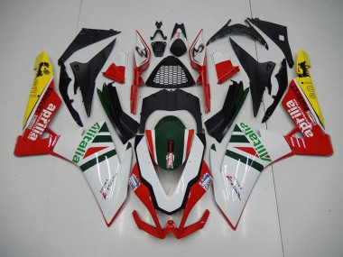 RSV4 09-15 Motorrad Verkleidungen - Weiß Rot Alitalia