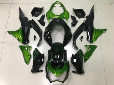 Z800 13-16 Motorrad Verkleidung - Grün Schwarz