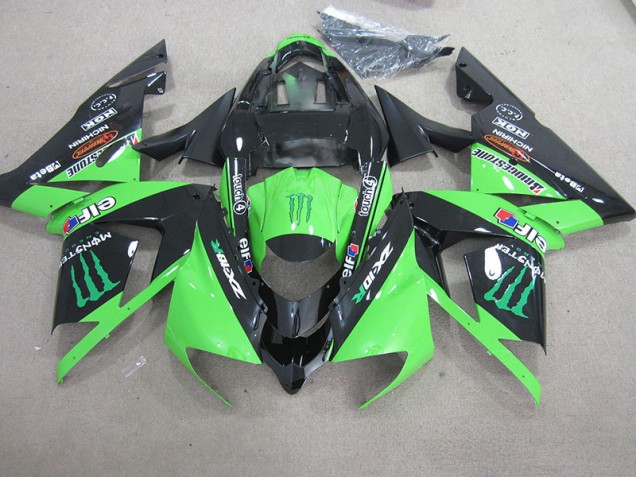ZX10R 03-05 Motorrad Verkleidungen - Schwarz Grünes Monster ZX10R 03-05 Motorrad Verkleidungen - Schwarz Grünes Monster