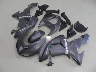 ZX10R 06-07 Motorrad Verkleidungen - Grau mit Weißen Aufklebern