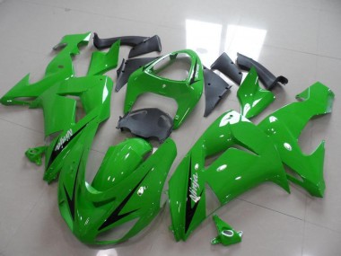 ZX10R 06-07 Motorrad Verkleidungen - Grün Schwarzer Pfeil
