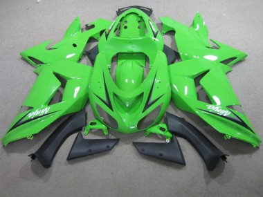ZX10R 06-07 Motorrad Verkleidungen - Grüner Weißer Ninja