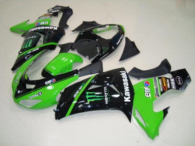 ZX10R 06-07 Motorrad Verkleidungen - Grünes Monster