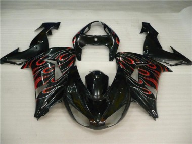 ZX10R 06-07 Motorrad Verkleidungen - Schwarz Grau Rot