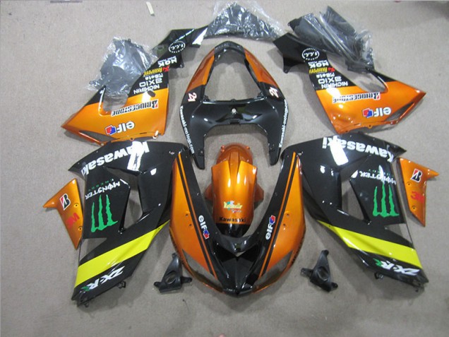 ZX10R 06-07 Motorrad Verkleidungen - Schwarz Orange Monster ZX10R 06-07 Motorrad Verkleidungen - Schwarz Orange Monster