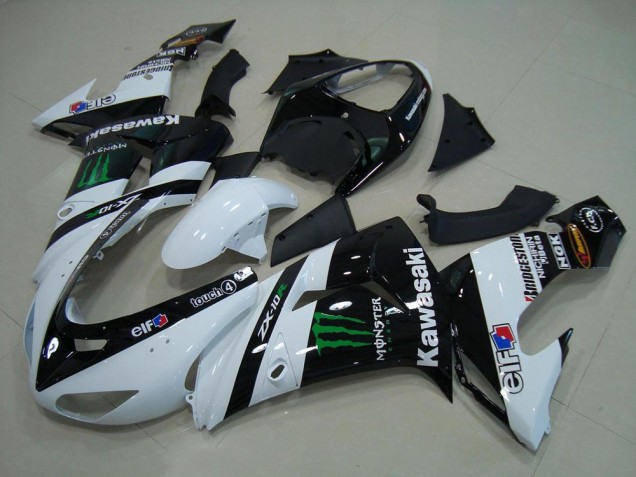 ZX10R 06-07 Motorrad Verkleidungen - Weiß Monster ZX10R 06-07 Motorrad Verkleidungen - Weiß Monster
