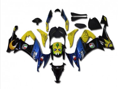 ZX10R 08-10 Motorrad Verkleidungen - Blau Hai