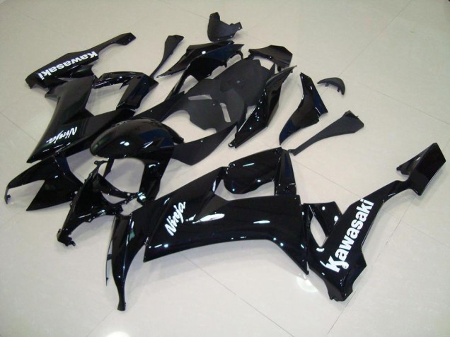 ZX10R 08-10 Motorrad Verkleidungen - Glänzend Schwarz mit Weißem Aufkleber ZX10R 08-10 Motorrad Verkleidungen - Glänzend Schwarz mit Weißem Aufkleber