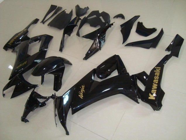 ZX10R 08-10 Motorrad Verkleidungen - Glänzend Schwarz mit goldenem Aufkleber ZX10R 08-10 Motorrad Verkleidungen - Glänzend Schwarz mit goldenem Aufkleber