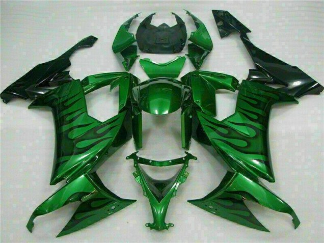 ZX10R 08-10 Motorrad Verkleidungen - Grüne Flamme ZX10R 08-10 Motorrad Verkleidungen - Grüne Flamme