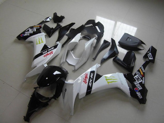 ZX10R 08-10 Motorrad Verkleidungen - Weiß Monster ZX10R 08-10 Motorrad Verkleidungen - Weiß Monster