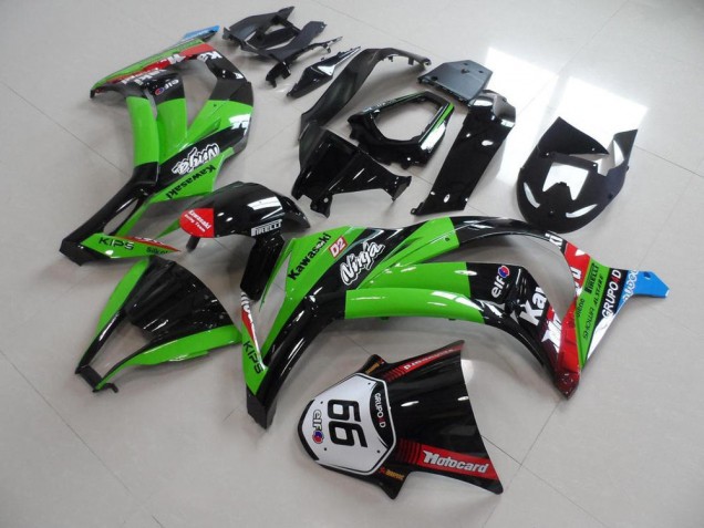 ZX10R 11-15 Motorrad Verkleidungen - Grün Schwarz mit Nummer 66 ZX10R 11-15 Motorrad Verkleidungen - Grün Schwarz mit Nummer 66