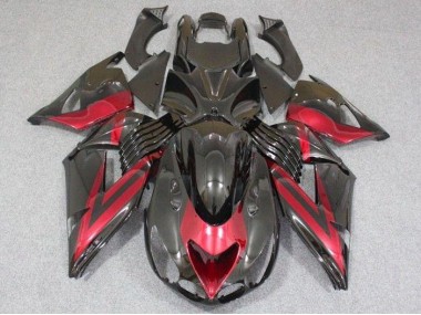 ZX14R ZZR 1400 06-11 Motorrad Verkleidung - Schwarz Rot