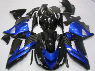 ZX14R ZZR 1400 06-11 Motorrad Verkleidungen - Schwarz Blau