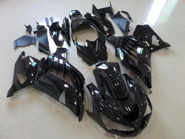 ZX14R ZZR 1400 12-21 Motorrad Verkleidungen - Glänzend Schwarz