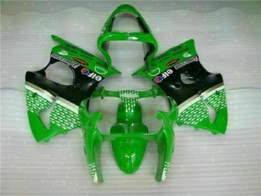 ZX6R 00-02 Motorrad Verkleidung - Grün Schwarz