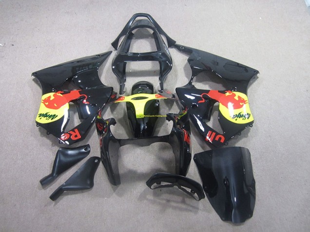 ZX6R 00-02 Motorrad Verkleidungen - Schwarz Gelb Rot Bull Ninja ZX6R 00-02 Motorrad Verkleidungen - Schwarz Gelb Rot Bull Ninja