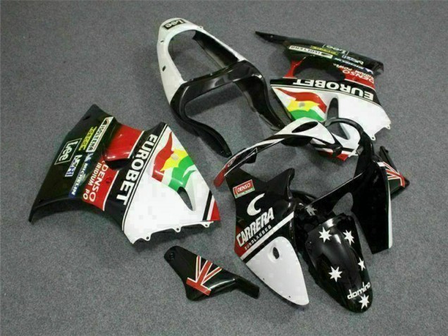 ZX6R 00-02 Motorrad Verkleidungen - Schwarz Weißer Eurobet ZX6R 00-02 Motorrad Verkleidungen - Schwarz Weißer Eurobet