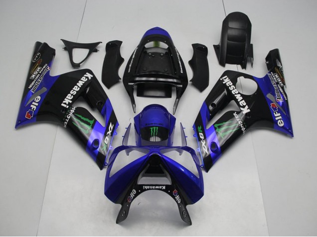 ZX6R 03-04 Motorrad Verkleidungen - Blau Monster ZX6R 03-04 Motorrad Verkleidungen - Blau Monster