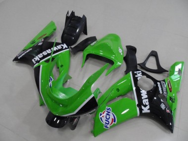 ZX6R 03-04 Motorrad Verkleidungen - Grün Fuchs
