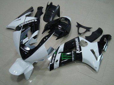 ZX6R 03-04 Motorrad Verkleidungen - Weiß Monster