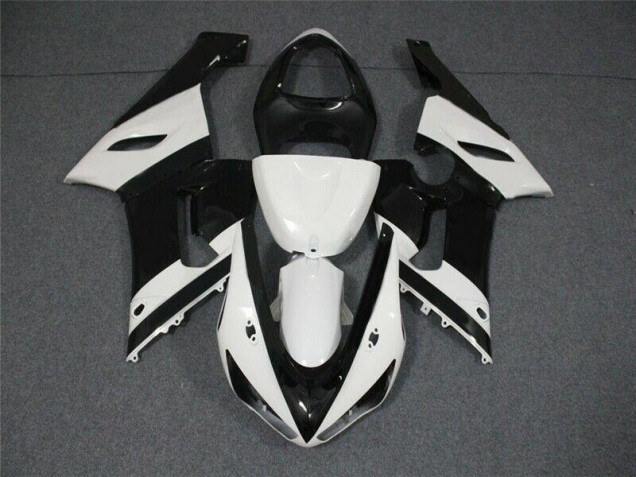 ZX6R 05-06 Motorrad Verkleidung - Schwarz Weiß ZX6R 05-06 Motorrad Verkleidung - Schwarz Weiß