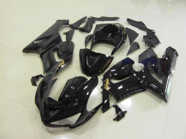 ZX6R 05-06 Motorrad Verkleidungen - Glänzend Schwarz Gold Aufkleber