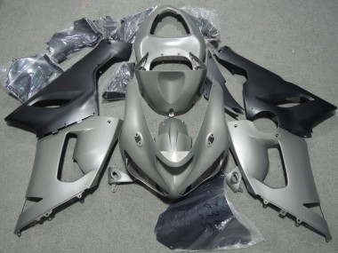 ZX6R 05-06 Motorrad Verkleidungen - Grau Schwarz