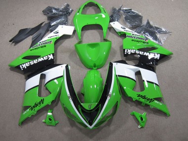 ZX6R 05-06 Motorrad Verkleidungen - Grün Weiß Schwarz Ninja 636