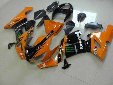 ZX6R 05-06 Motorrad Verkleidungen - Orange Monster