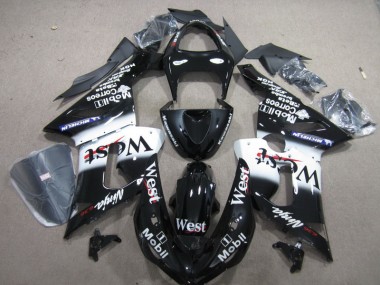 ZX6R 05-06 Motorrad Verkleidungen - Schwarzer West Mobil Ninja 636