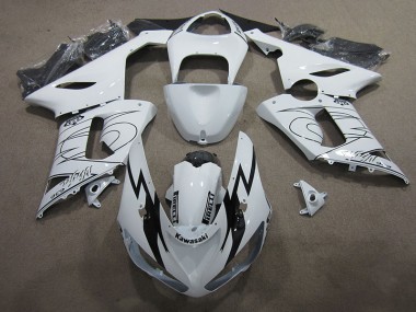 ZX6R 05-06 Motorrad Verkleidungen - Weiß Ninja 636