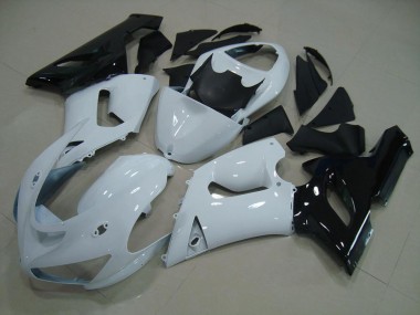 ZX6R 05-06 Motorrad Verkleidungen - Weiß Schwarz
