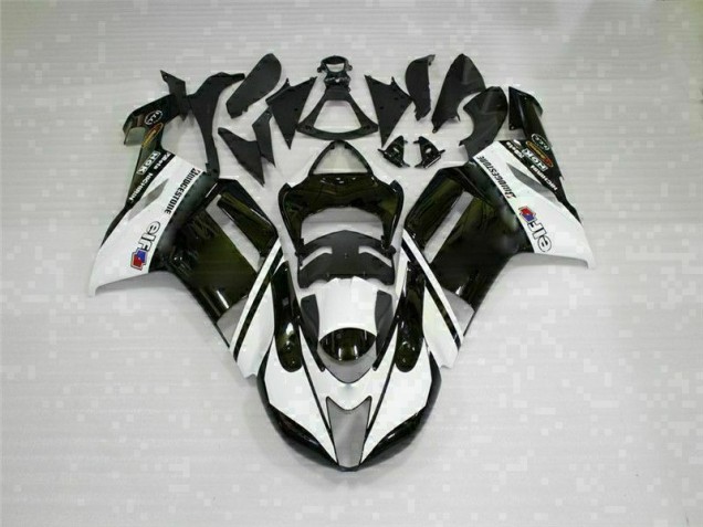 ZX6R 07-08 Motorrad Verkleidung - Schwarz Weiß ZX6R 07-08 Motorrad Verkleidung - Schwarz Weiß